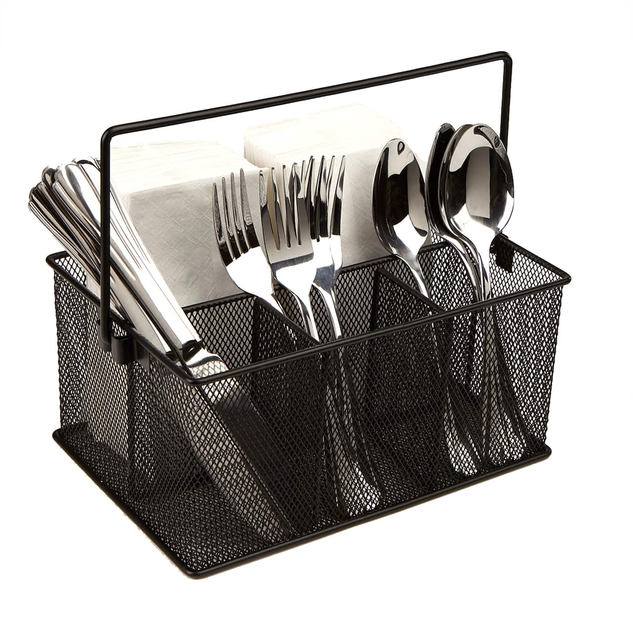 Mind Reader Black Mesh Storage Basket Organizer
